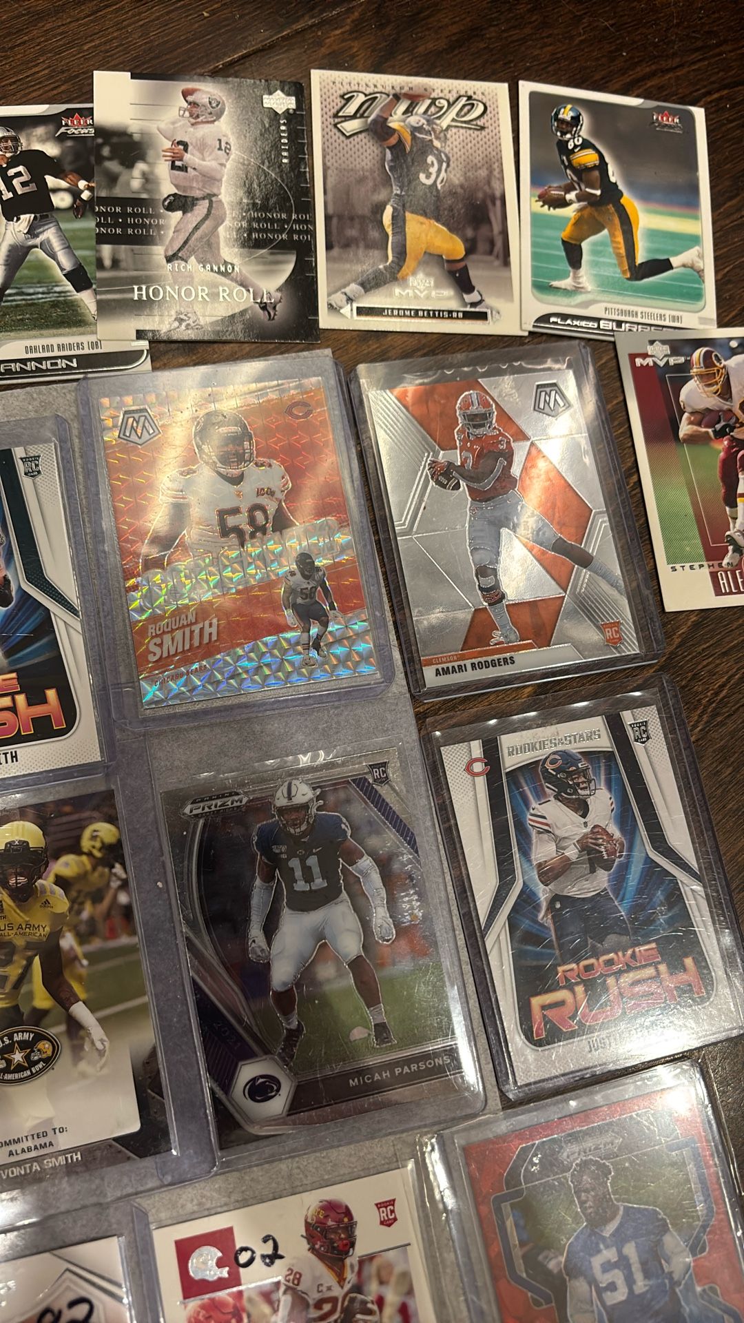 NFL Card Lot🔥 Ungraded Mint Rookies, Collegiate Etc