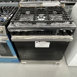 Samsung Bespoke 30 in. 5-Burner Smart Slide-In Gas Range in Stainless Steel with Precision Knobs
