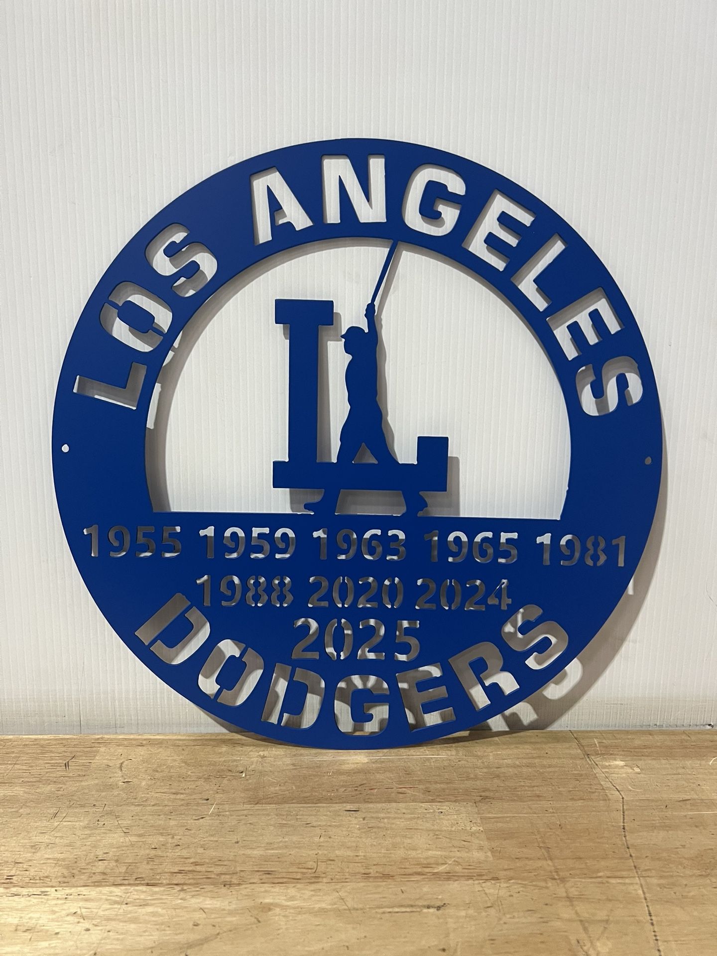 L. A. Dodgers Metal Plaque