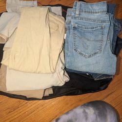 Kids Girl Jeans And khaki Pants Size 8-10