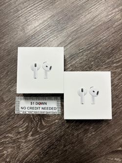 Apple AirPods 4 Bluetooth Headphones New - Only $1 Today Pay The Rest Later! 