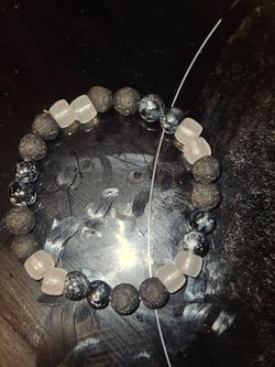 Beaded Stretch Bracelet with Mixed Stone Beads