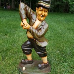Charlie Chaplin Golfer Resin Statue 