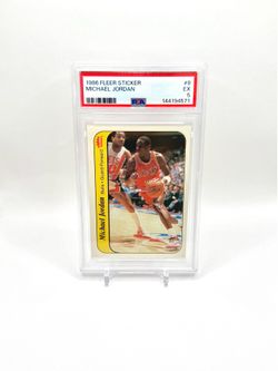 1986 michael jordan fleer sticker psa 5