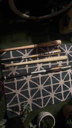 Lot of 4 Baseball Bats Rawlings, DeMarini