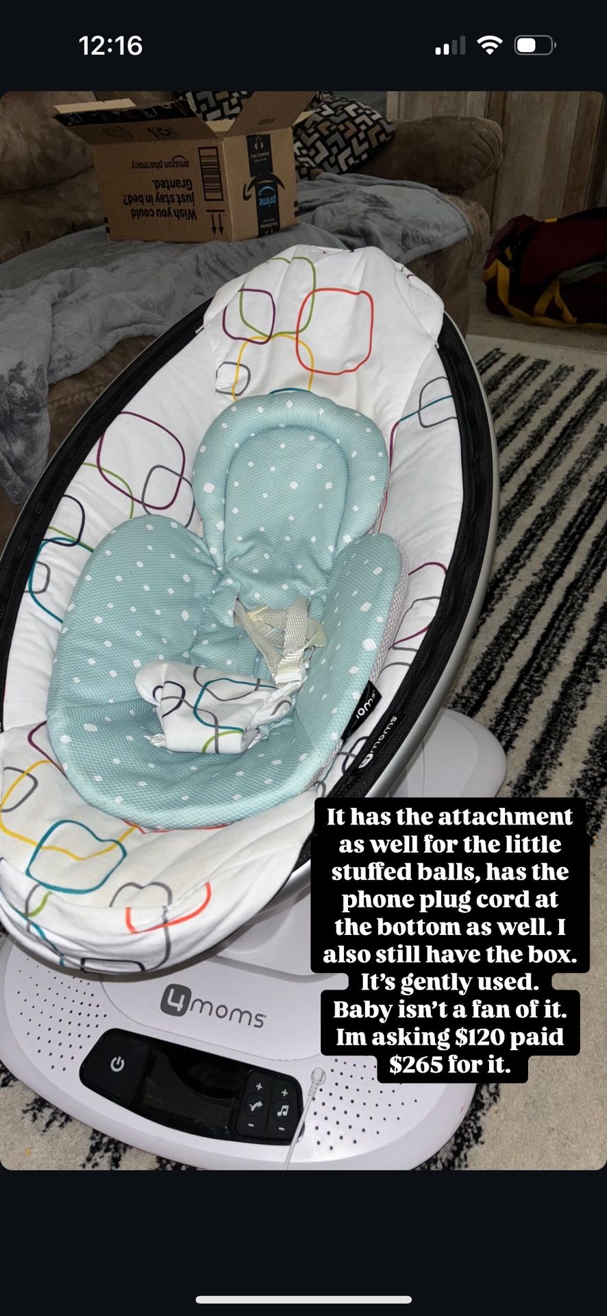 Mamaroo with newborn Insert