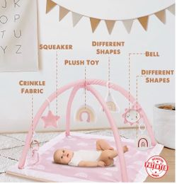Baby Gym Play Mat Set Pink