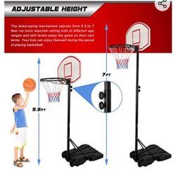 Brand New Portable Basketball Hoop System Adjustable