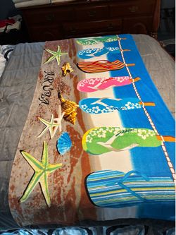 New Aruba flip flops beach towel 30 x 58