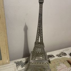 14 Inch Silver Eiffel Tower 