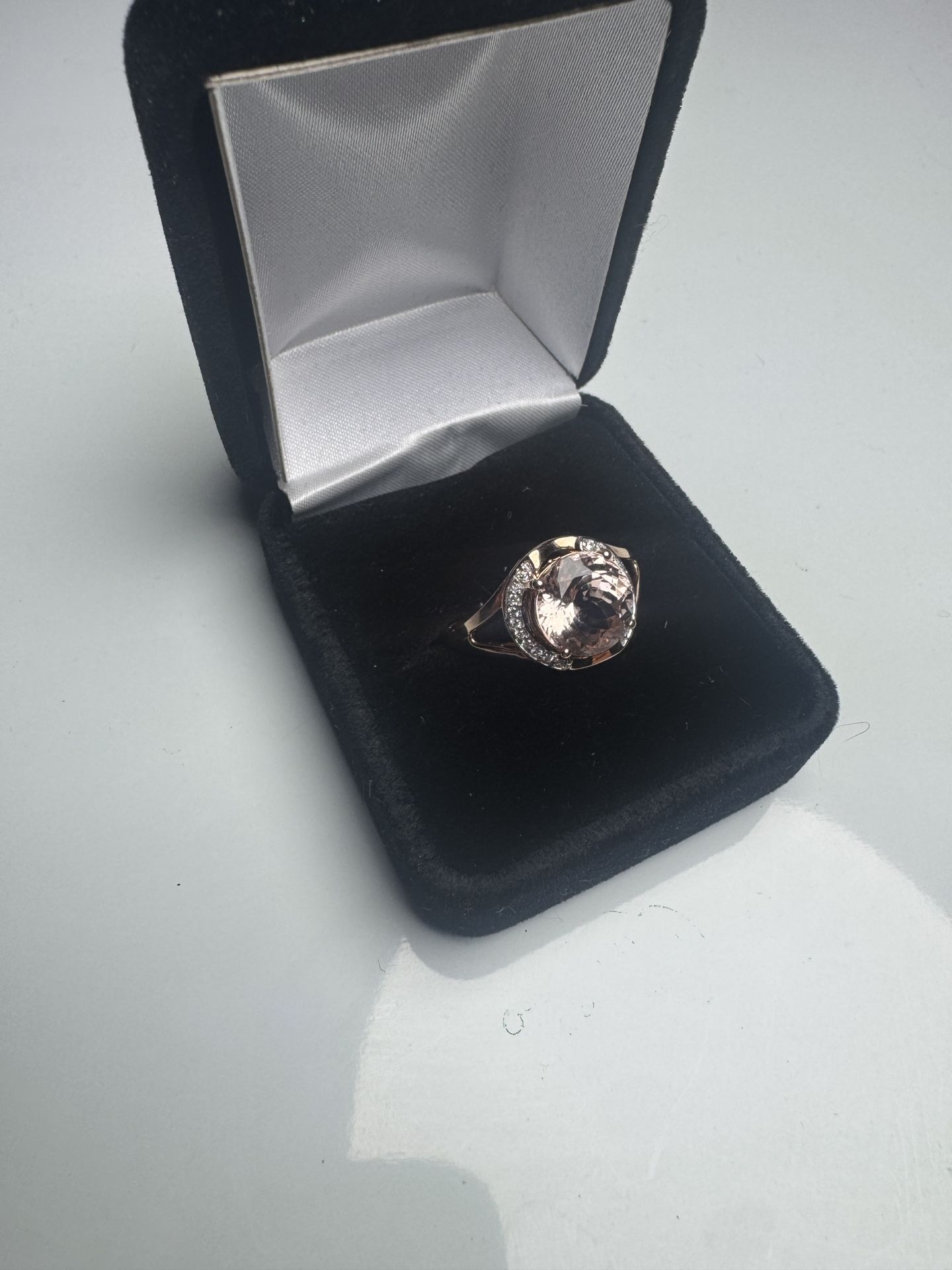 14K Rose Gold Morganite Engagement Ring
