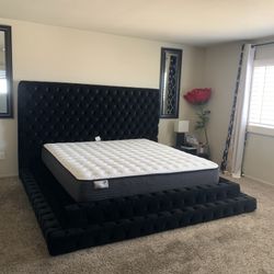 New In Box King Bed Frame +Mattress (Read Description Below)