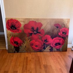 Floral canvas painting