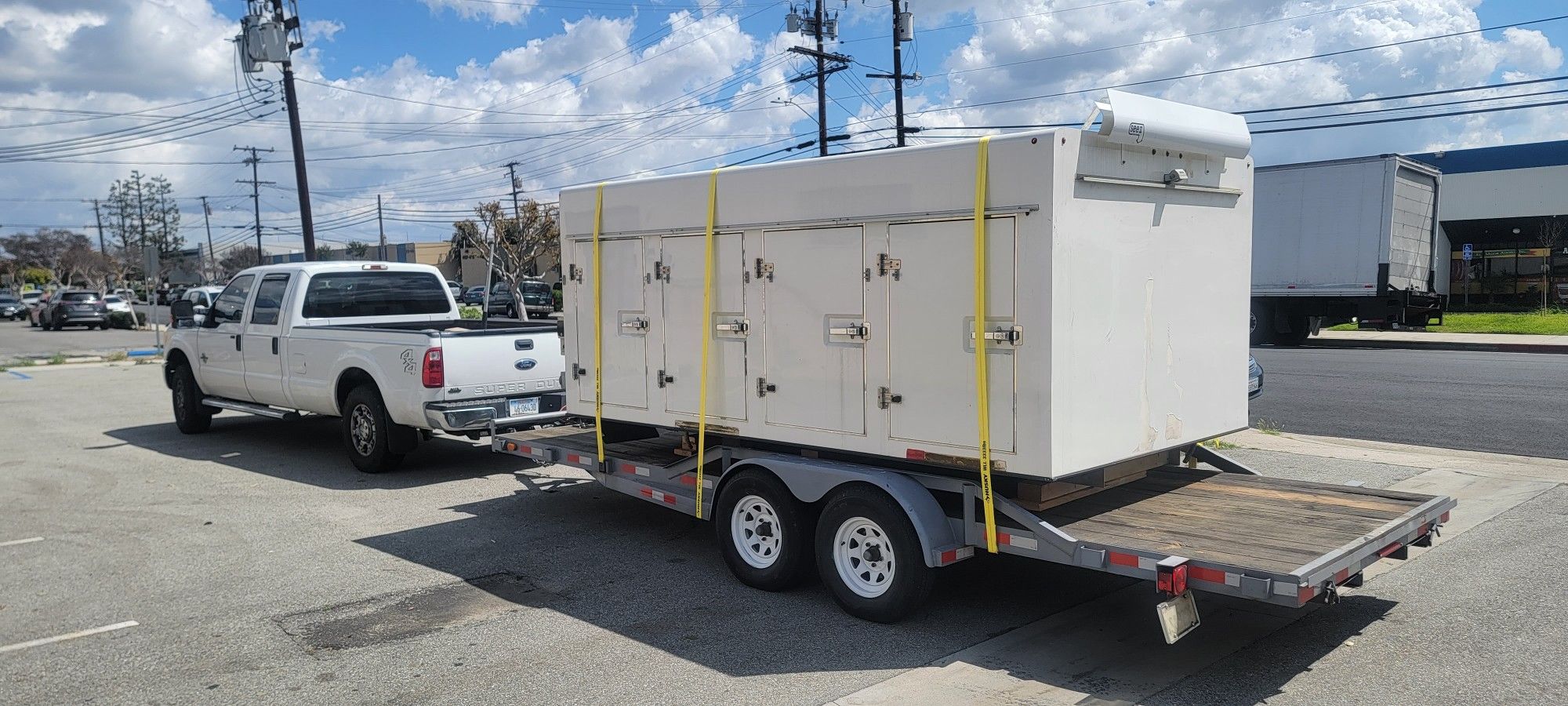 Cold car, cold plate refrigerated truck body.