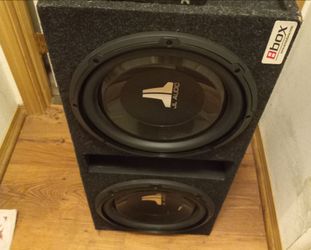 12" JL Audio Car Stereo Subs In Ported Box