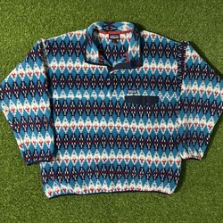 Mens Patagonia Aztec Santa Fe T Snap Synchilla Sweater Sweatshirt Hoodie Coat Jacket Size XXL