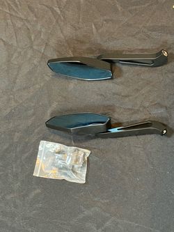 Set of sleek black mirrors for scooter or motorcycle