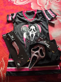 New Kids Pink Ghost Face Costume