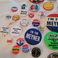 Authentic Political Button Collection 1950's +