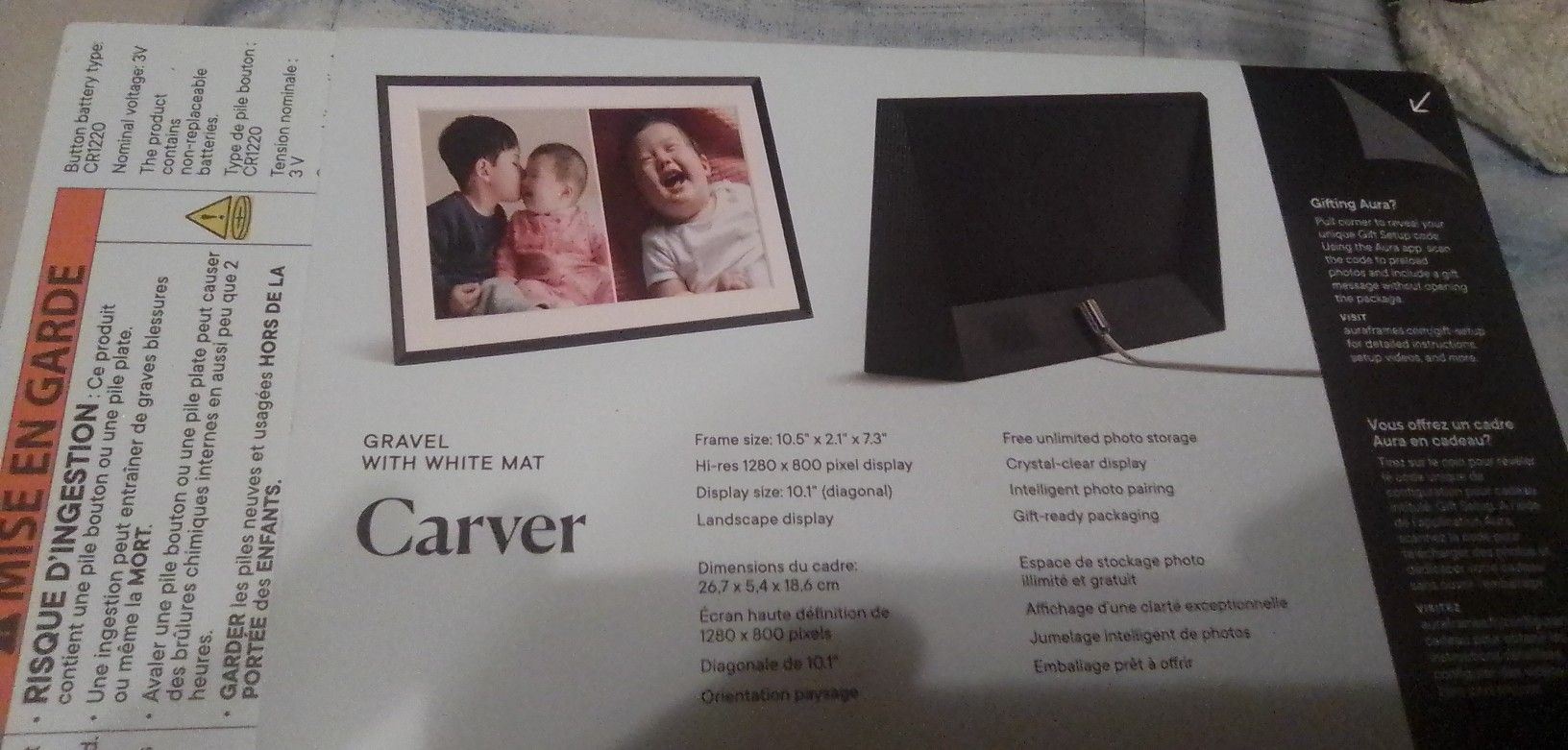 AURA CARVER DIGITAL PICTURE FRAME