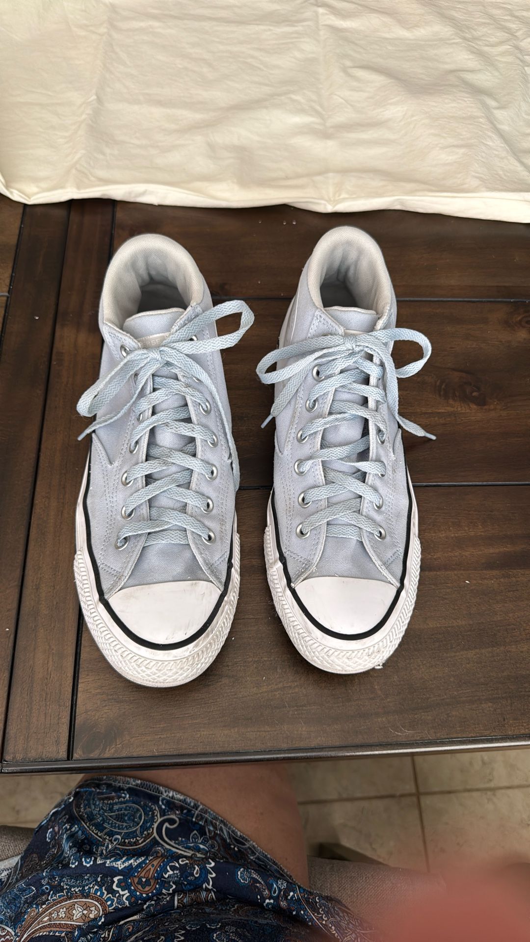 Converse Powder Blue Mid Tops