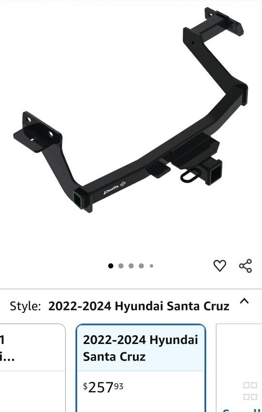 🆕️Draw-Tite 76555 Class 3 Trailer Hitch, 2 Inch Square Receiver, Compatible with 2022-2025 Hyundai Santa Cruz.