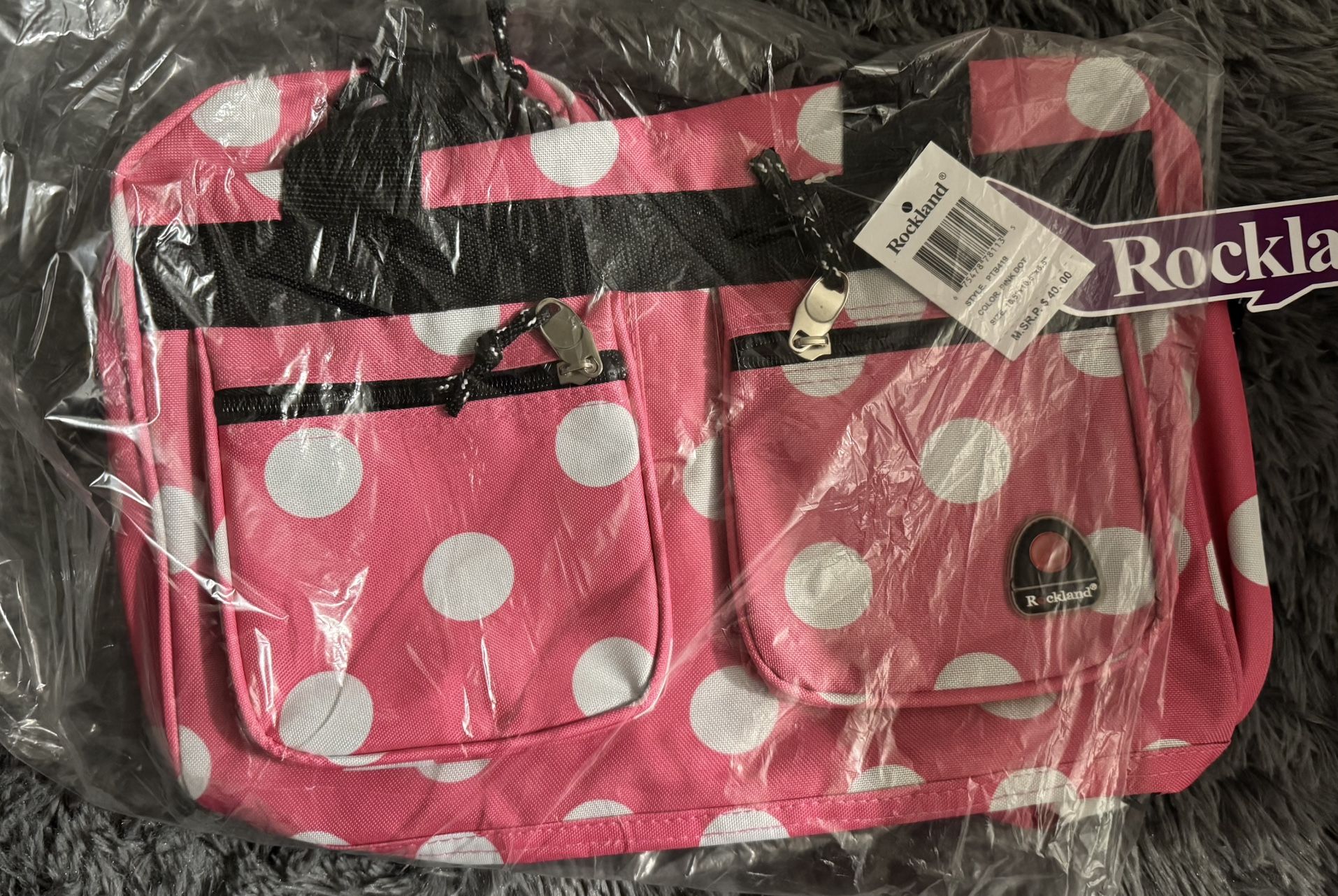 Pink Polkadot Travel Bag