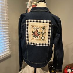 Upcycled Denim Women’s Jacket Size -L