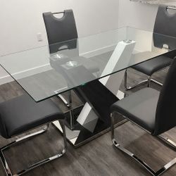 Modern BLACK & SILVER Dining Chairs 🪑 Also In Grey, White & Red (limited Time Sale)