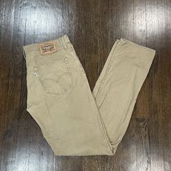 Levi's 511 tan corduroy straight leg jeans 