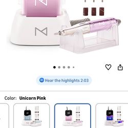 M Mase- Professional Nail Drill Machine - Coreless 2-in-1 Nail File - Electric, Cordless, 35000 RPM, HD Display - Electric Nail Drill for Professional