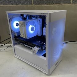 Gaming PC White RGB Computer Desktop  