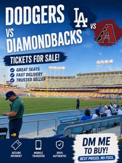 Dodgers vs Diamondbacks Field Level Tickets 7/10/26