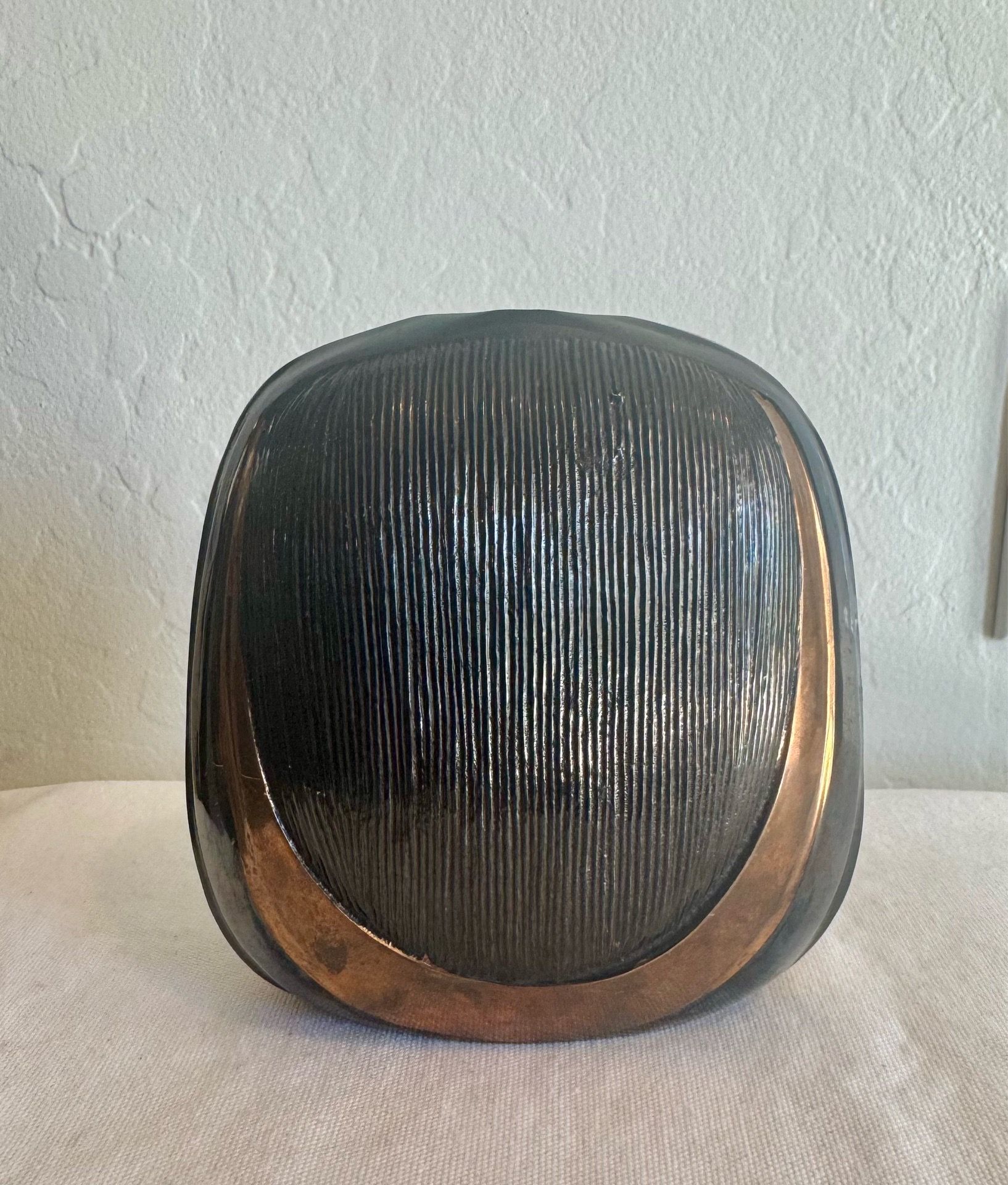 Vintage art deco brass vase