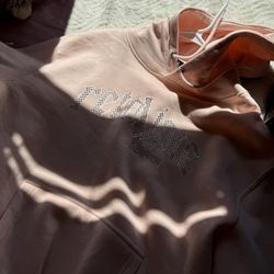 Retaliate Pink Rhinestone Hoodie