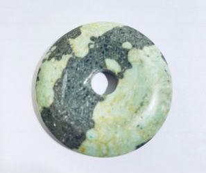 Vintage Natural Stone Donut Pendant (40mm) - Unused New Old Stock - PICKUP ONLY