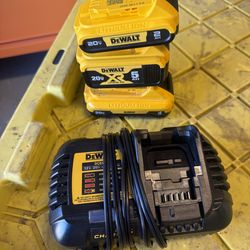 Dewalt 20v charger and batteries