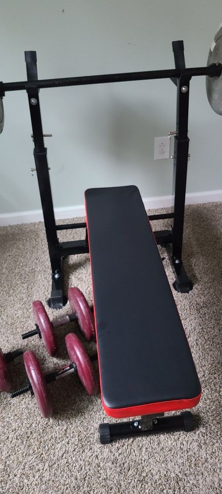 Weight Bench And Weights