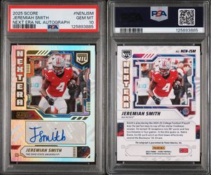 2025 Score Jeremiah Smith Next Era NIL Auto PSA 10 - Ohio State RC