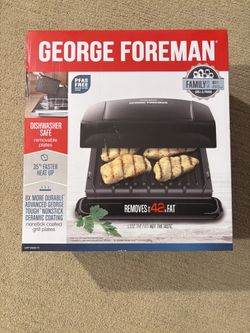 George Foreman 4-Serving Removable Plate Electric Grill & Panini Press