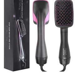 One-Step Hair Dryer and Styler | Detangle, Dry, and Smooth Hair, (Black)