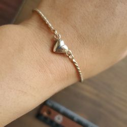 Sterling Silver Heart Bracelet/ Anklet
