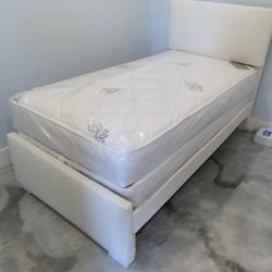 $275 Twin Bed Frame With Mattress And Boxspring Brand New Free Delivery 