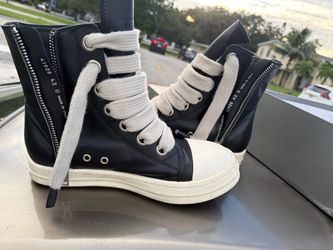 Rick Owens Jumbo Lace Ramones High-Top Sneakers
