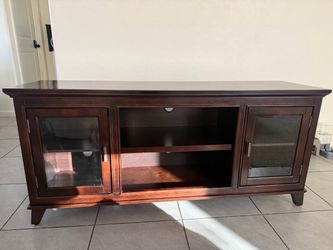 Dark Brown Wood TV Stand / Entertainment Center