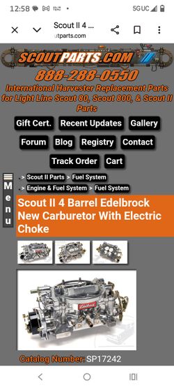 Edelbrock carburetor four barrel