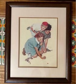 Norman Rockwell’s artwork “Marbles Champion “ print