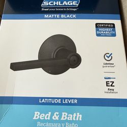 Brand New Matt black door knobs