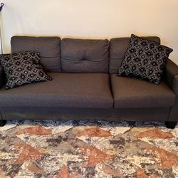 Grey Microfiber Couch Sectional