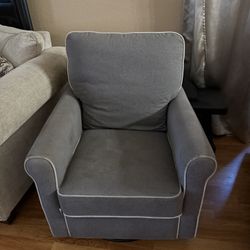 Gray Blue Rocking Chair 